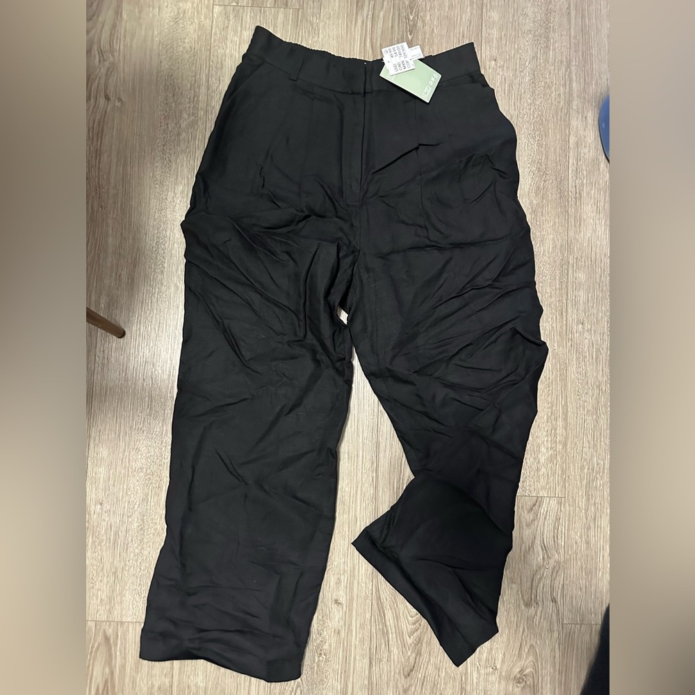H&M Black Linen Pants